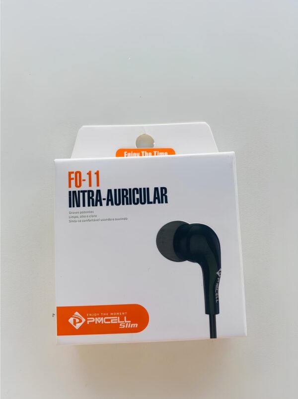 Fone De Ouvido Intra Auricular Com Microfone Slin Preto Fo-11 - Image 3