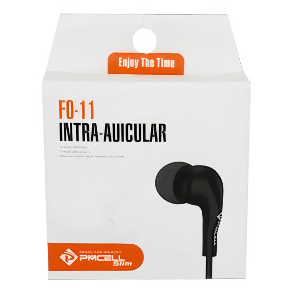 Fone De Ouvido Intra Auricular Com Microfone Slin Preto Fo-11